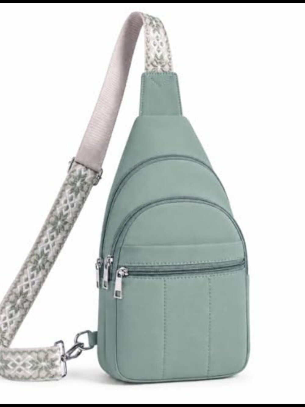 RFID Anti Theft Nylon Sling Crossbody Bag Water Resistant